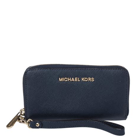 navy blue designer wallet|navy blue michael kors wallet.